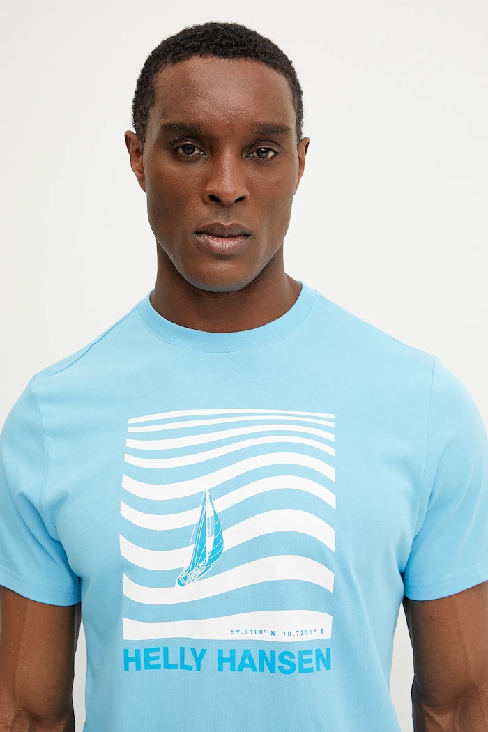 Helly Hansen pamut póló SHORELINE kék 54601