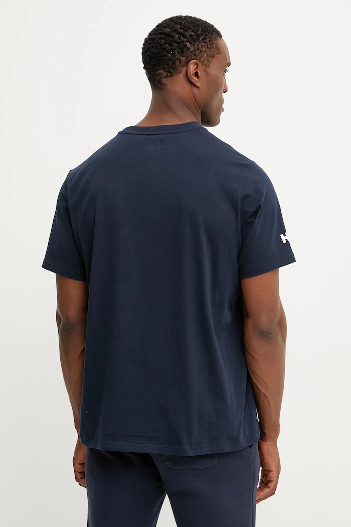Bavlnené tričko Helly Hansen SHORELINE 54601 tmavomodrá SS26