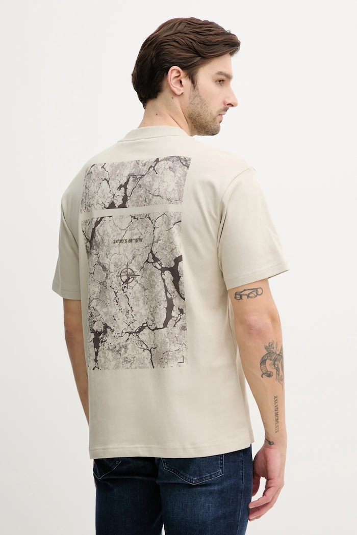 Odzież BOSS Orange t-shirt bawełniany 50539188 beżowy