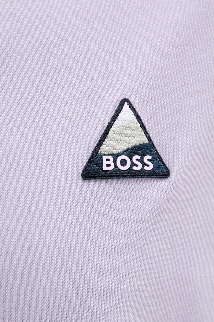T-shirt bawełniany BOSS Orange 50539195 fioletowy