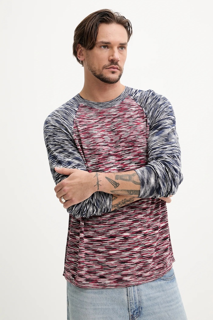 Desigual longsleeve BRUNSWICK regular granatowy 25SMTF03