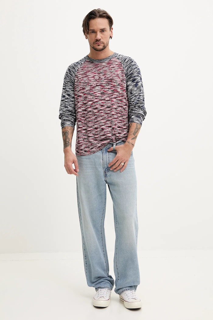 Desigual longsleeve BRUNSWICK 25SMTF03 granatowy SS25