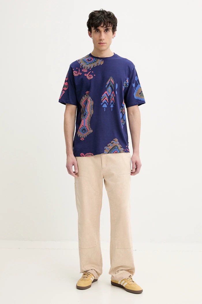 Bavlnené tričko Desigual BALI 25SMTK11 fialová SS25