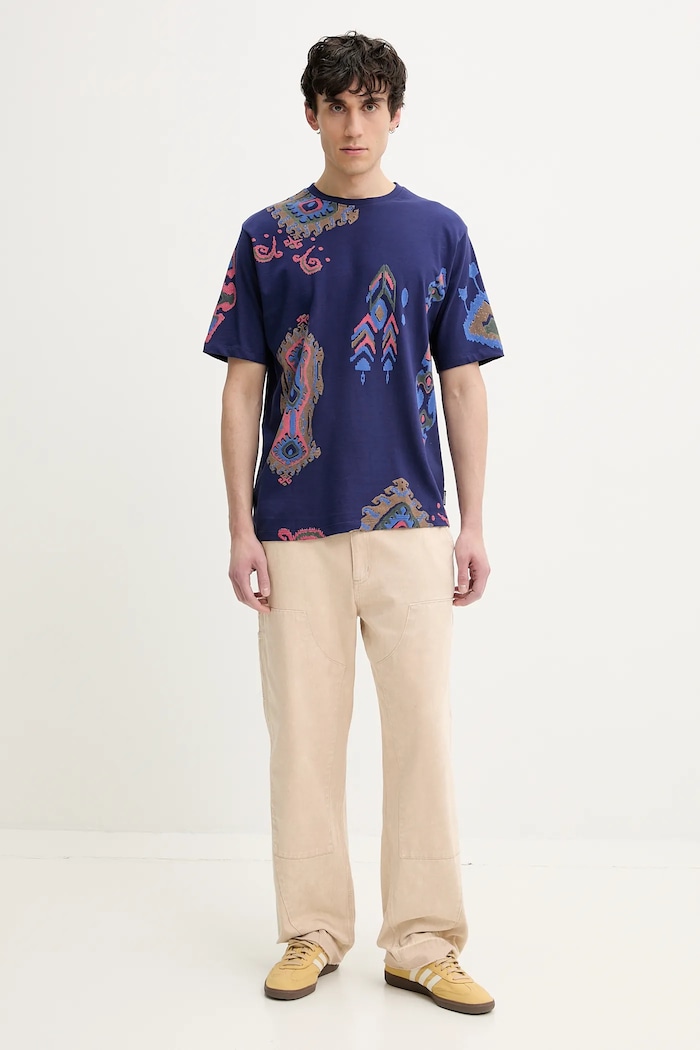 Bavlnené tričko Desigual BALI 25SMTK11 fialová SS25