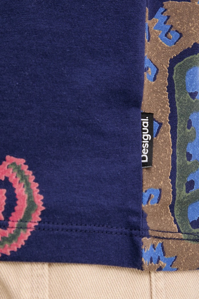 Bavlnené tričko Desigual BALI 25SMTK11 fialová