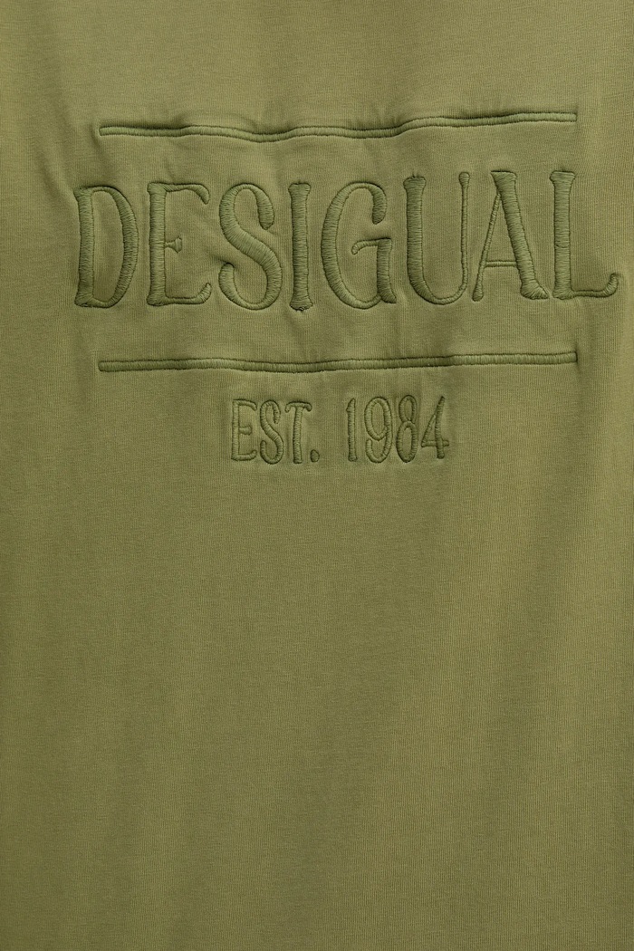 Bavlnené tričko Desigual WASHINGTONGR 25SMTK13 zelená
