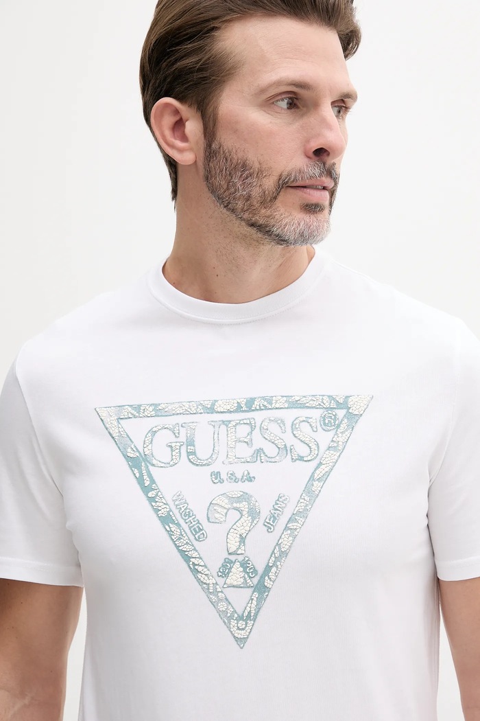 Oblečení Bavlněné tričko Guess M5GI06.I3Z14 bílá