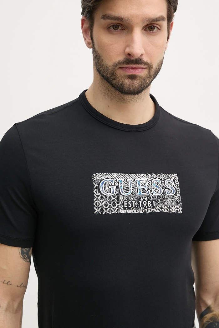 Μπλουζάκι Guess μαύρο M5GI19.J1314
