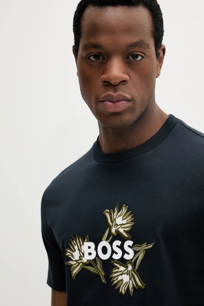 BOSS tricou din bumbac bleumarin 50536796