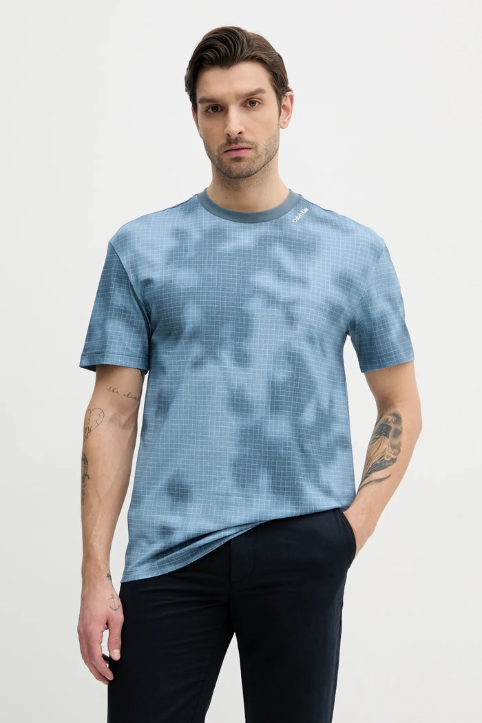 Pamučna majica Calvin Klein Planet friendly plava K10K114150