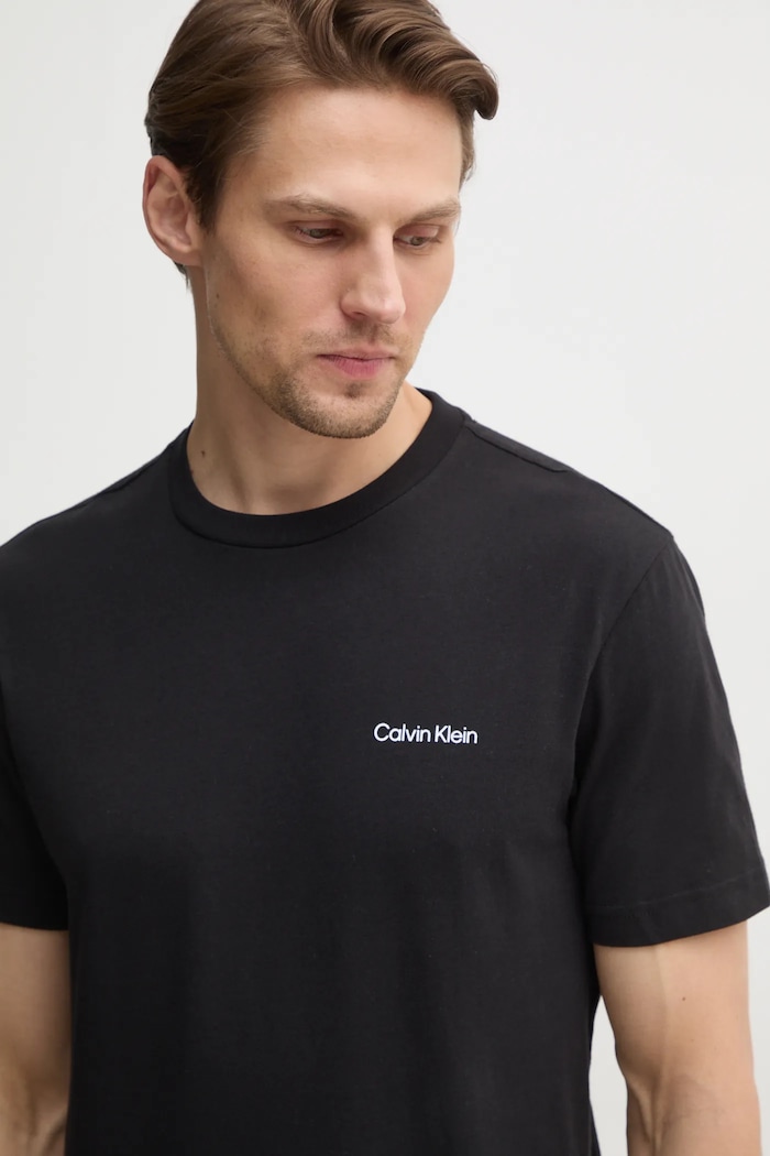 T-shirt bawełniany Calvin Klein K10K114152 czarny