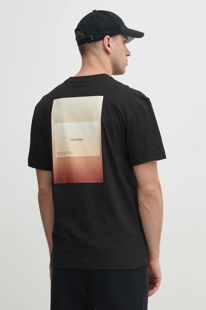 Oblečení Bavlněné tričko Calvin Klein K10K114158 černá