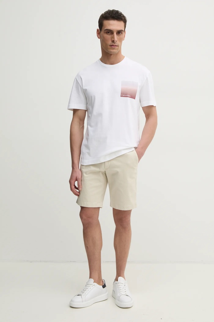 Calvin Klein Bavlnené tričko Calvin Klein K10K114164 biela SS25