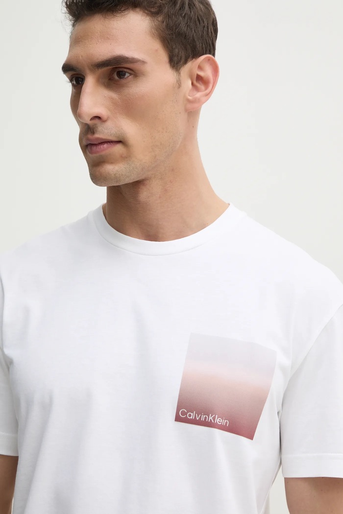 Bavlnené tričko Calvin Klein Calvin Klein K10K114164 biela
