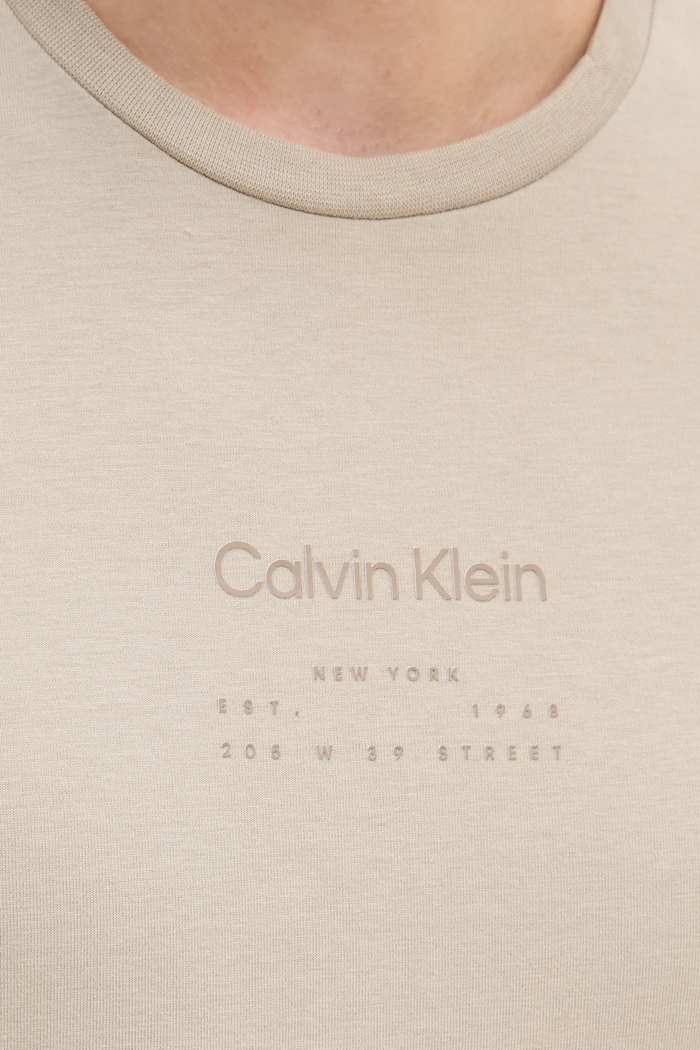 Pamučna majica Calvin Klein K10K114172 bež
