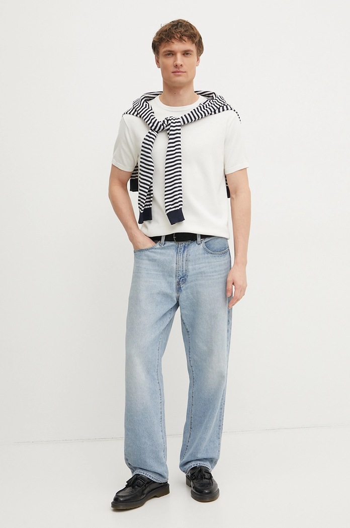Calvin Klein pulover de bumbac K10K114485 bej SS25