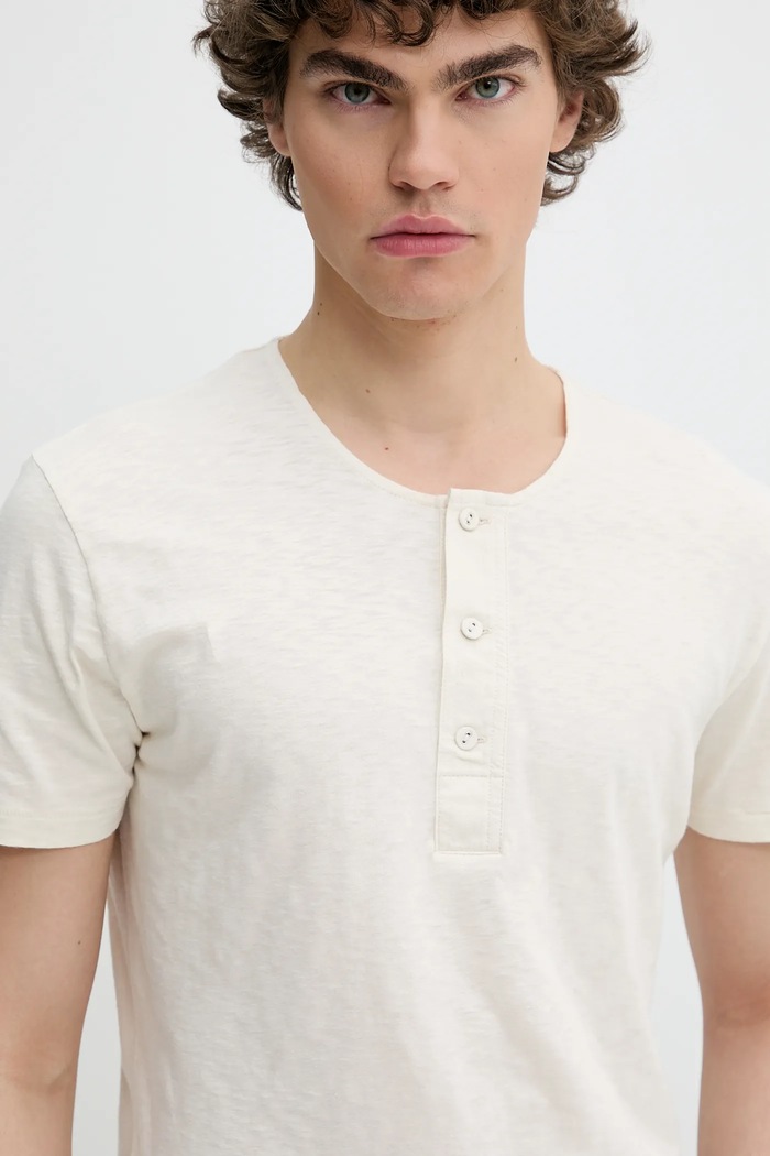 Superdry t-shirt bawełniany beżowy M1012185A.C1T