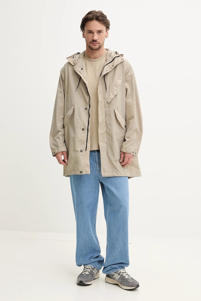Bavlněné tričko Superdry M1012225A.2DN béžová SS25
