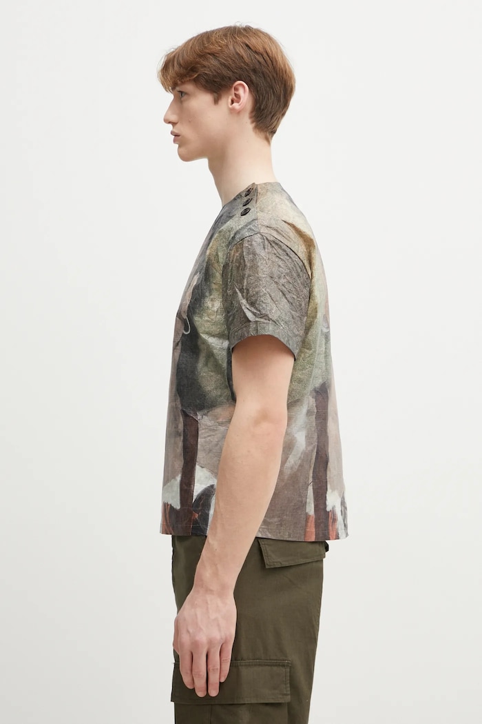 Andersson Bell tricou Remy Printed Tyvek atb1269u bej SS25