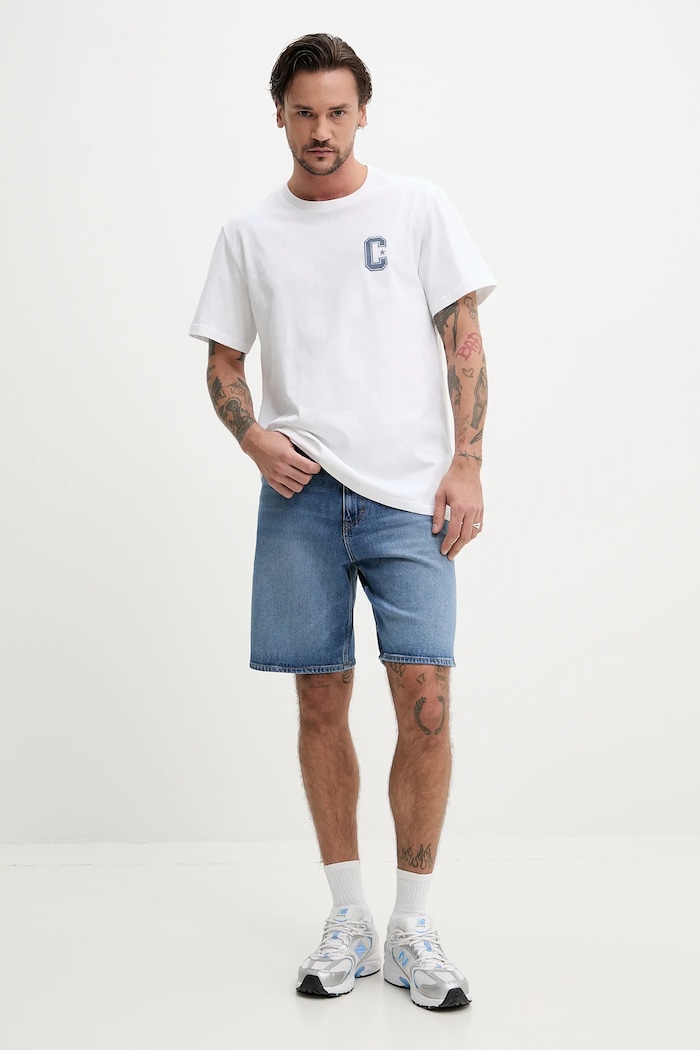 Bavlnené tričko Converse 10027362.A02 biela SS25