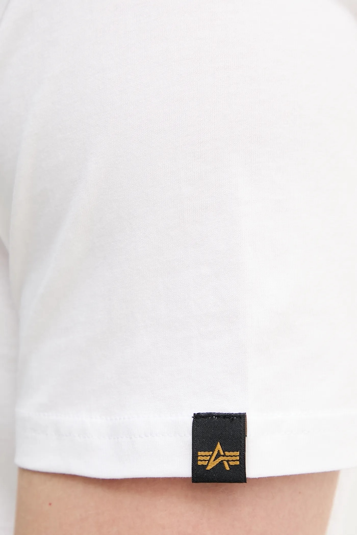 Pamučna majica Alpha Industries Freedom T 156539 bijela