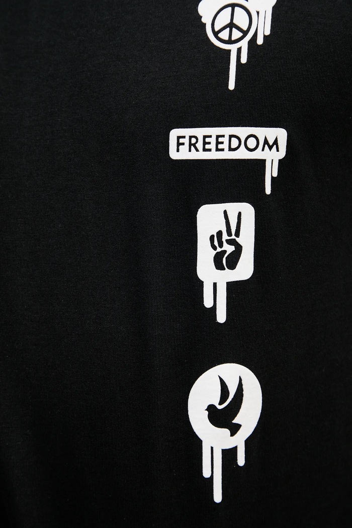 Bavlněné tričko Alpha Industries Freedom T černá 156539