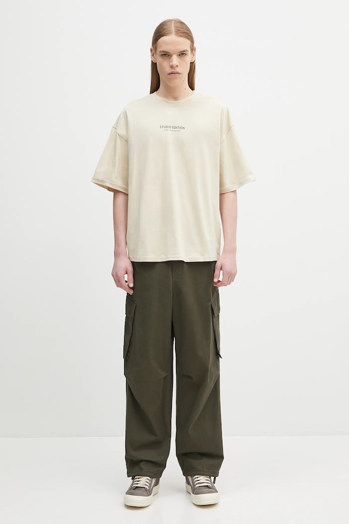 Бавовняна футболка Alpha Industries Studio Edition BP T 156553 бежевий