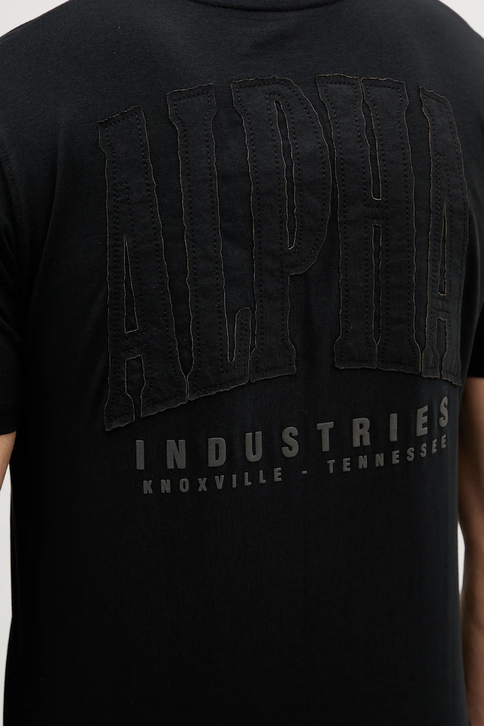 Bavlněné tričko Alpha Industries Coach T BE 156538 černá