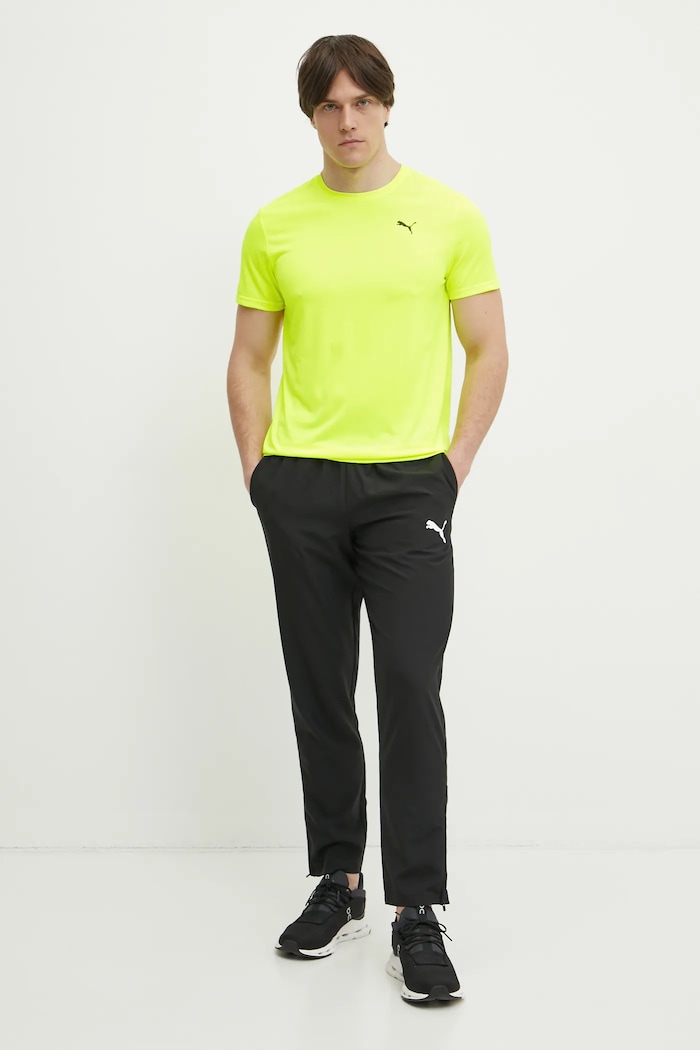 Puma Tricou de antrenament pentru bărbați Essentials Solid cat Tee 525908 galben SS26