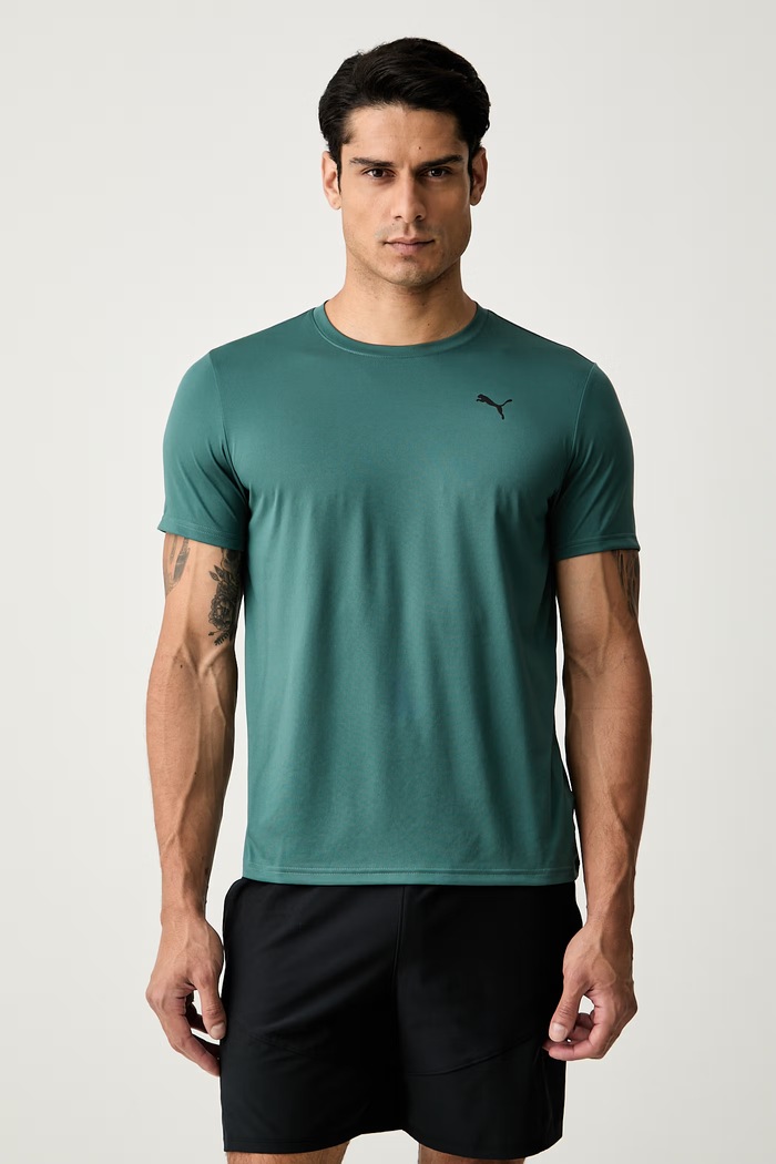 Puma tricou de antrenament pentru bărbați Essentials Solid cat Tee turcoaz 525908