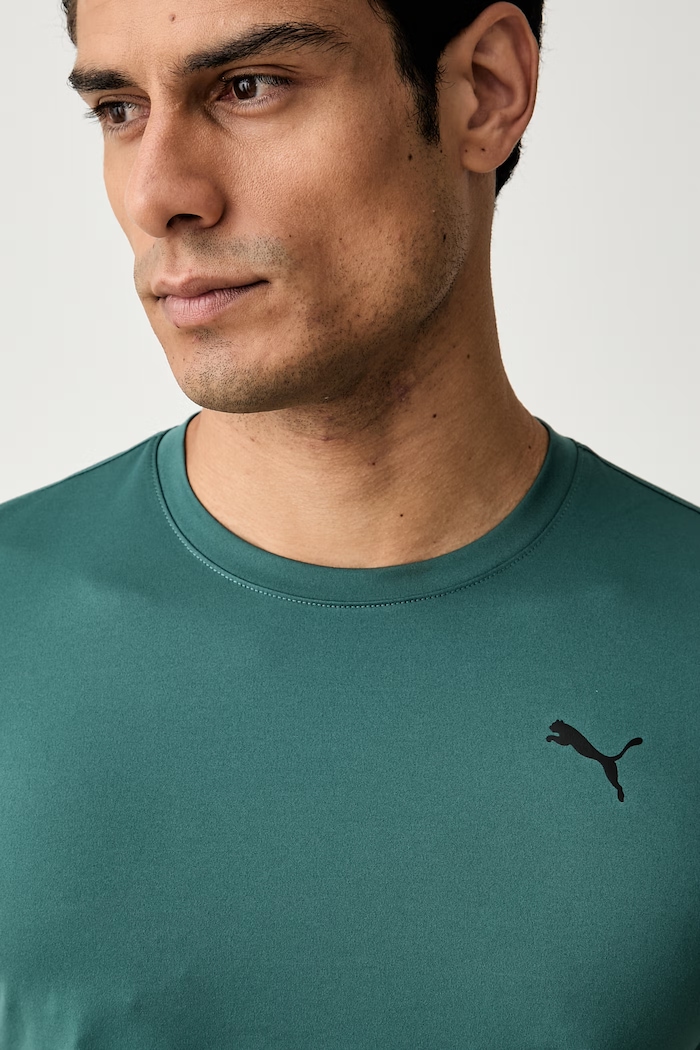 Puma tricou de antrenament pentru bărbați Essentials Solid cat Tee turcoaz 525908