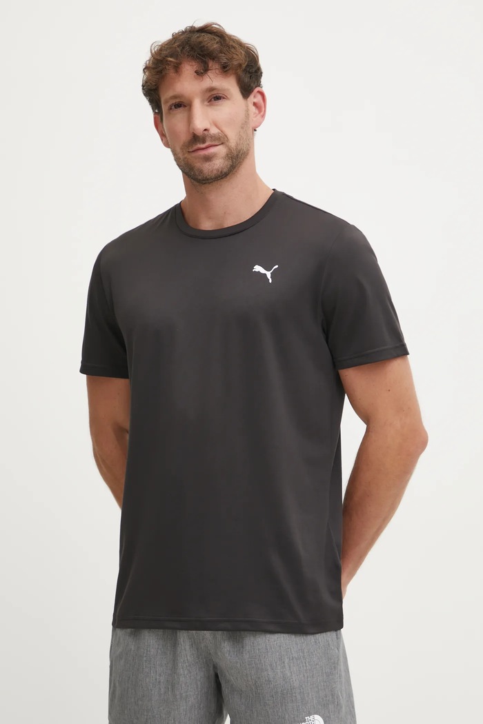 Tréninkové tričko Puma Tad Essentials Solid cat Tee hladký černá 525908
