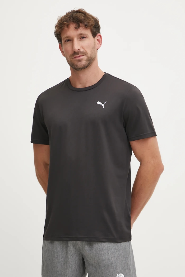 Tréninkové tričko Puma Tad Essentials Solid cat Tee hladký černá 525908
