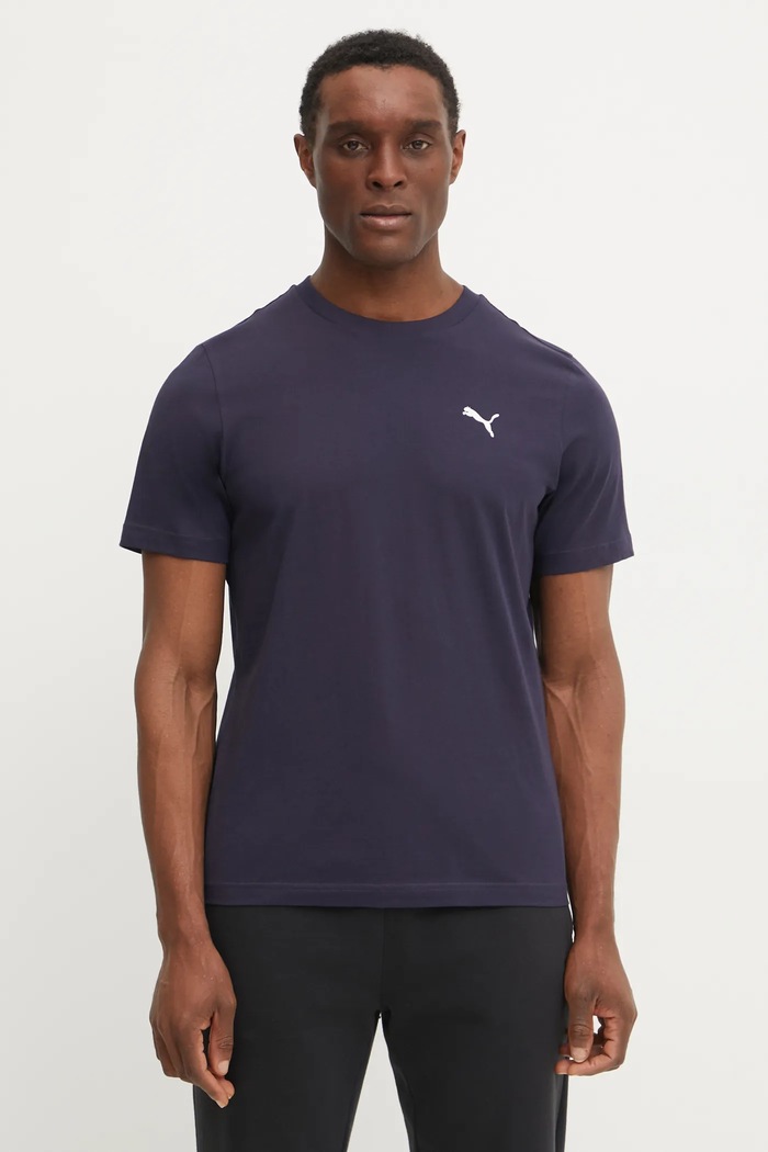 Tričko Puma Essential Logo hladký námořnická modř 682538