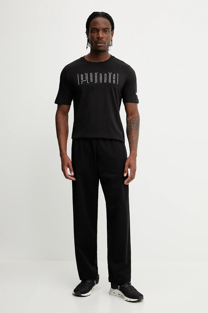 Βαμβακερό μπλουζάκι Puma 684617 μαύρο SS25