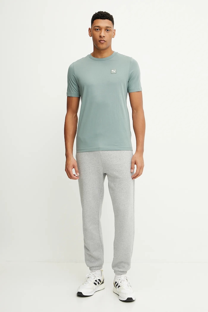 Puma pamut póló ESS ELEVATED 684726 zöld AW25