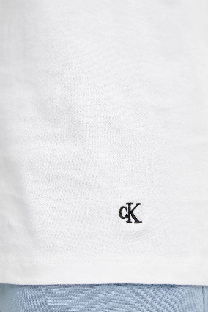 Bavlnené elegantné tričko Calvin Klein Underwear 3-pak LV00NB4051 biela
