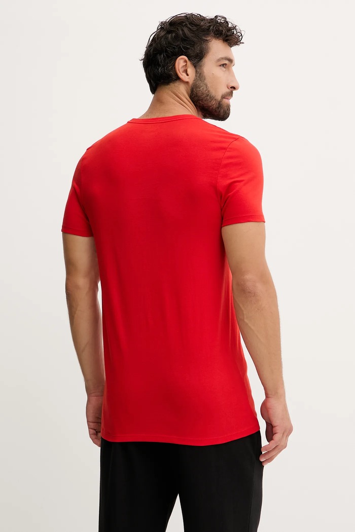 Bavlnené elegantné tričko Calvin Klein Underwear 3-pak červená LV00NB4051