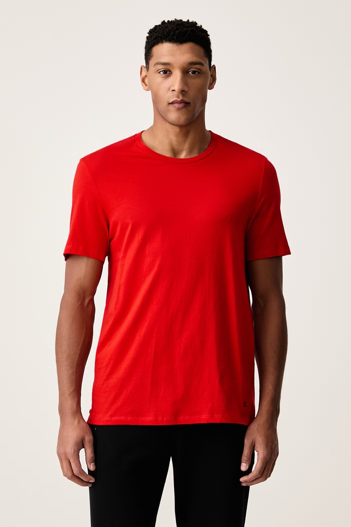 Calvin Klein Underwear T-shirt lounge męski bawełniany 3-pack niebieski LV00NB4051