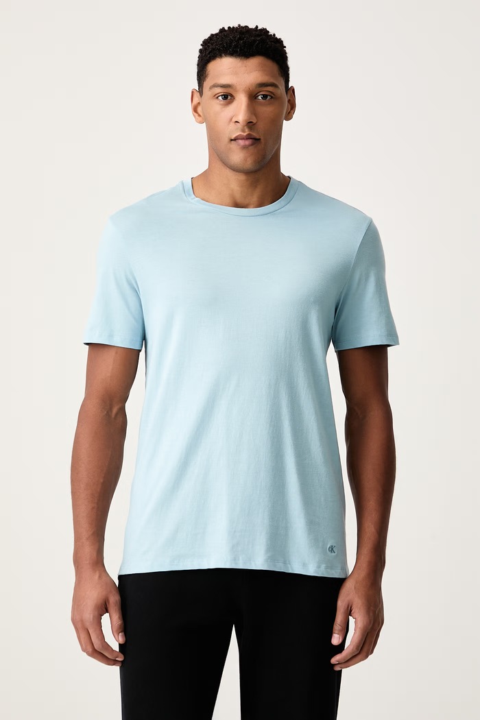 Odzież Calvin Klein Underwear T-shirt lounge męski bawełniany 3-pack LV00NB4051 niebieski