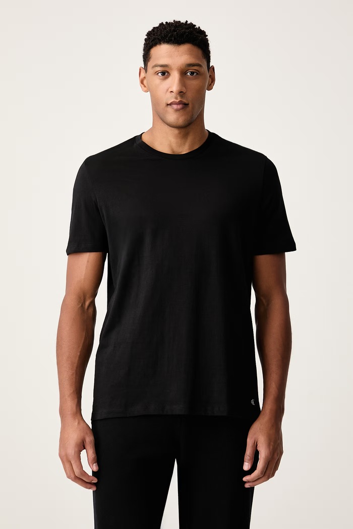 T-shirt lounge męski bawełniany 3-pack Calvin Klein Underwear LV00NB4051 niebieski