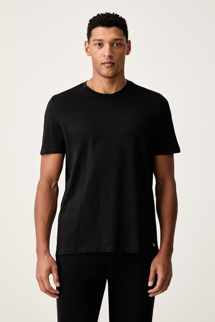 T-shirt lounge męski bawełniany 3-pack Calvin Klein Underwear LV00NB4051 niebieski