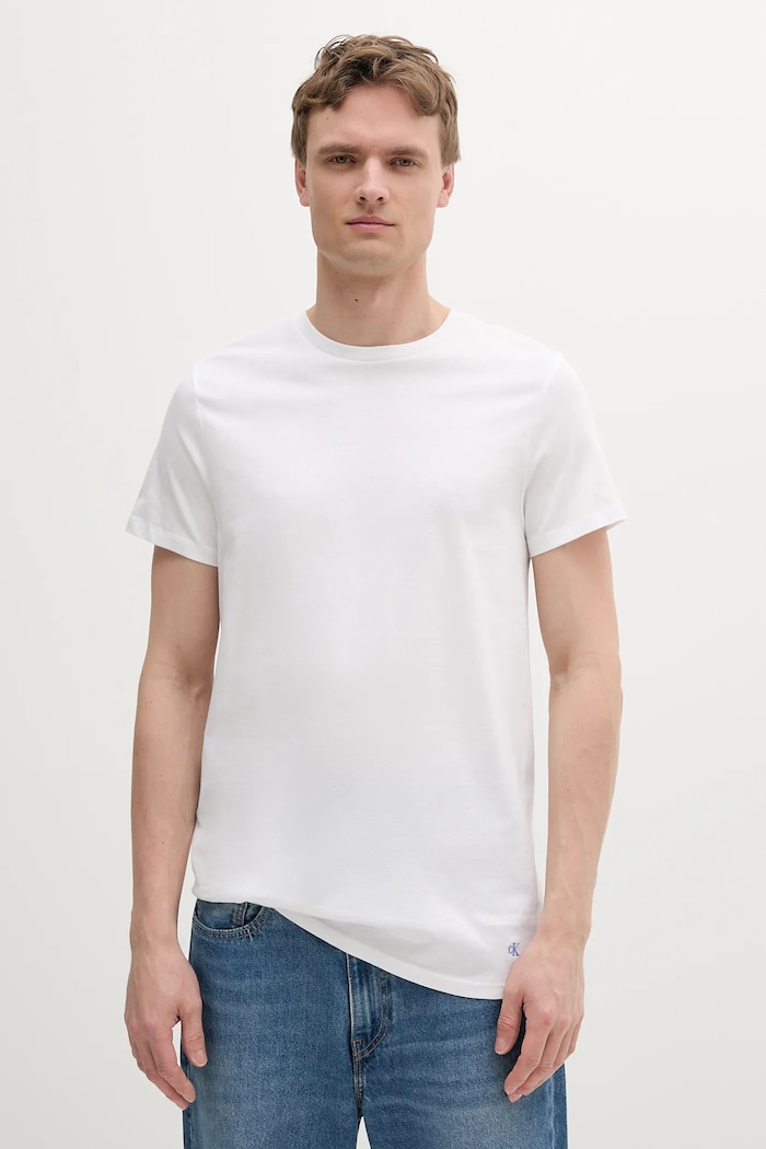 Odzież Calvin Klein Underwear T-shirt lounge męski bawełniany 3-pack LV00NB4051 fioletowy