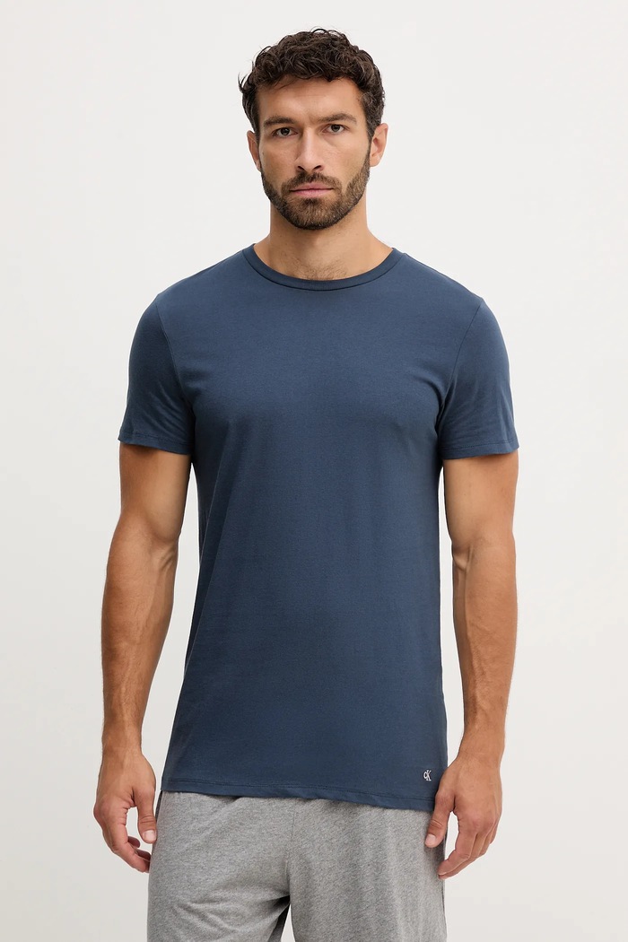 Odzież Calvin Klein Underwear t-shirt bawełniany lounge 3-pack LV00NB4051 turkusowy