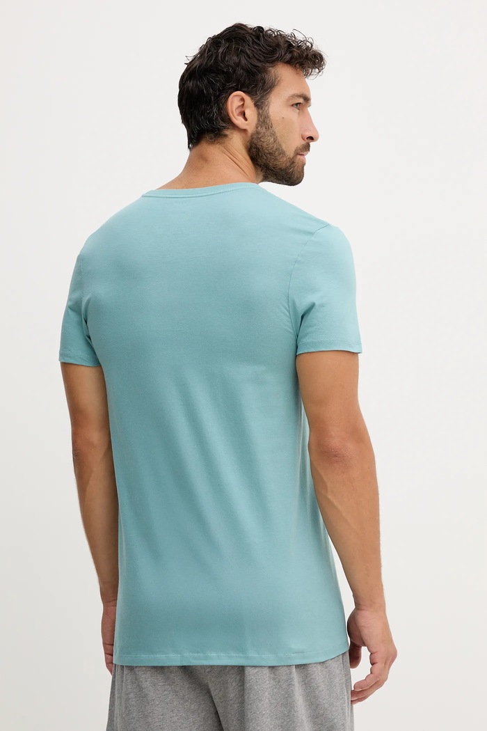 Calvin Klein Underwear t-shirt bawełniany lounge 3-pack turkusowy LV00NB4051