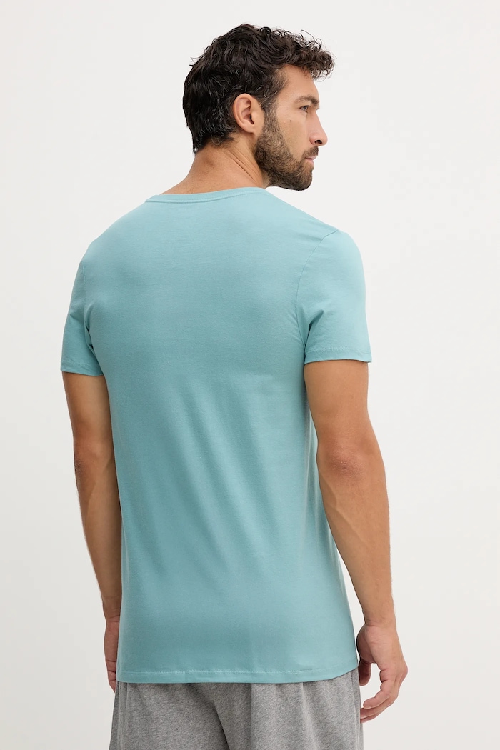 Calvin Klein Underwear t-shirt bawełniany lounge 3-pack turkusowy LV00NB4051