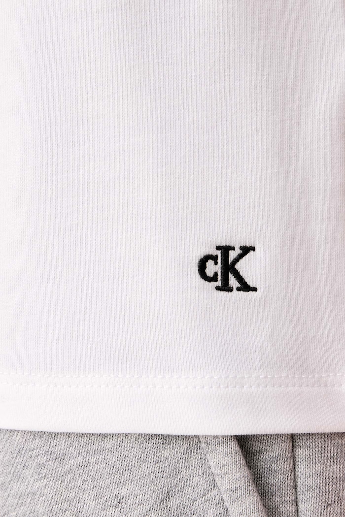 Tričko pánske s bavlnou 3-pak Calvin Klein Underwear biela LV00NB4185