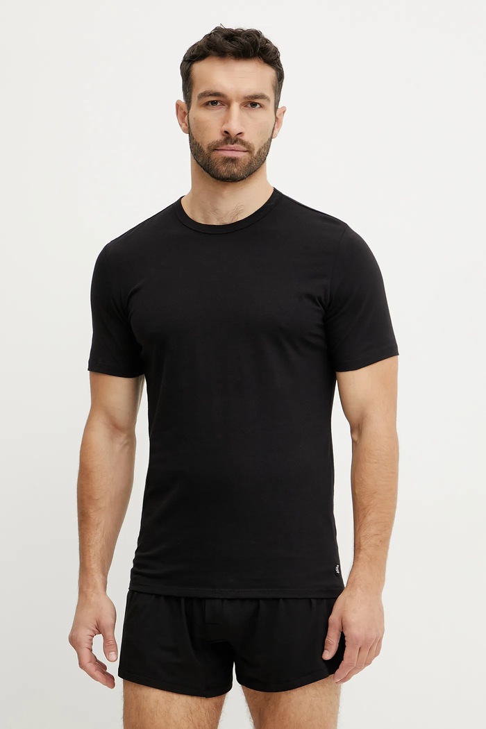 Tričko Calvin Klein Underwear 3-pak slim čierna LV00NB4185