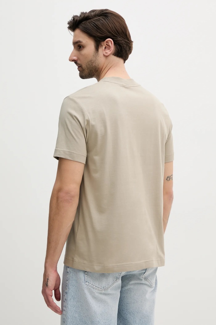 Îmbrăcăminte Calvin Klein Jeans tricou din bumbac J30J327483 bej