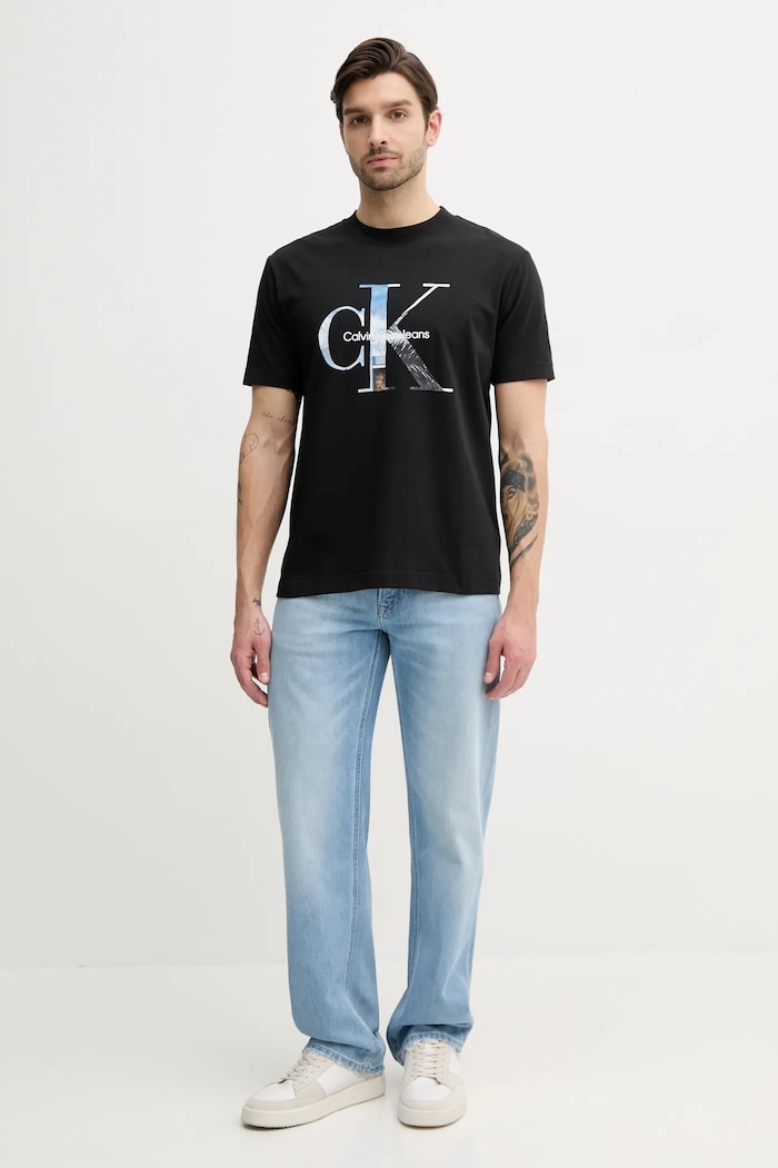 Calvin Klein Jeans t-shirt bawełniany J30J327483 czarny SS25